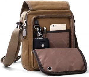 מבצעי Black Friday ארנקים ותיקים לגבר XINCADA Mens Bag Messenger Bag Canvas Shoulder Bags Travel Bag Man Purse Crossbody Bags for Work Business