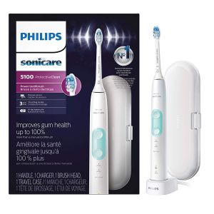 מבצעי Black Friday מברשות שיניים Philips Sonicare ProtectiveClean 5100 Rechargeable Electric Toothbrush, White HX6857/11