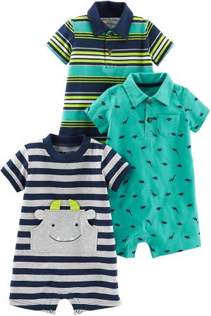 Simple Joys by Carter's Baby Boys' 3-Pack Rompers