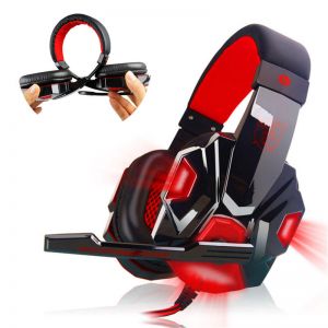 מבצעי Black Friday אוזניות PLEXTONE PC780 LED Light Noise-cancelling Game Headset HD Mic Over-ear Headphone for PC Laptop Phone