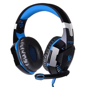 מבצעי Black Friday אוזניות KOTION EACH G2000 Over Ear Stereo Bass Gaming Headphone Headset Earphone Headbrand with Mic LED For PC Game