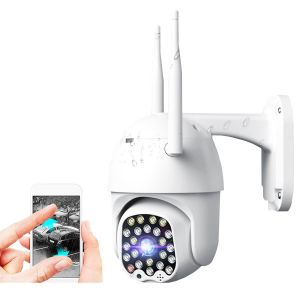 מבצעי Black Friday מצלמות אבטחה GUUDGO 4X Zoom 23LED 1080P HD Wifi IP Security Camera Outdoor Light & Sound Alarm Night Vision Waterproof