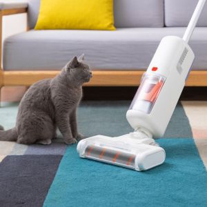 מבצעי Black Friday שואבי אבק SWDK FG2020 Cordless Dry and Wet Floor Washer Strong Suction Vacuum Cleaner Deep Cleaning Floor Washer Cleaner