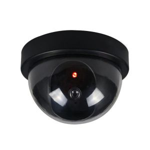 מבצעי Black Friday מצלמות אבטחה BQ-01 Dome Fake Outdoor Camera Dummy Simulation Security Surveillance Camera Red LED Blinking Light