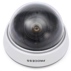 מבצעי Black Friday מצלמות אבטחה 1500B Dummy Simulation Dome Camera Surveillance CCTV Security w/ Flashing Red LED Light