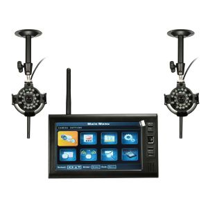 מבצעי Black Friday מצלמות אבטחה 7inch LDC Monitor DVR with 2 Wireless CCTV Camera Motion Detect Home Security System