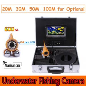 מבצעי Black Friday מצלמות אבטחה CR110-7 Under Water Fishing Camera System with 7 inch LCD Monitor 12pcs White LED Double Rod Camera