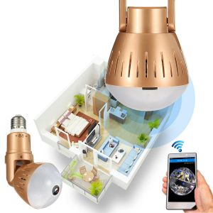 מבצעי Black Friday מצלמות אבטחה 360° Panorama Bulb Camera HD 1080P Night Vision Two Way Talk Motion Detection Camera