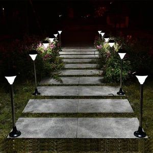 מבצעי Black Friday תאורה לגינה Solar LED Light Outdoor Courtyard Garden Lawn Waterproof Street Lamp