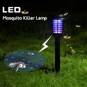 מבצעי Black Friday קוטלי יתושים Garden Solar Power LED Mosquito Killer Lamp Yard Plastic Waterproof Lawn Light