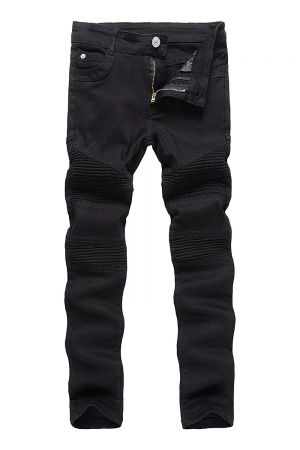 מבצעי Black Friday בגדי גברים מכנס שחור סקיני צעיר וצמוד, זמין גם בצבע לבן, ג׳ינס וקרם