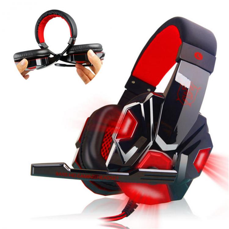 מבצעי Black Friday אוזניות PLEXTONE PC780 LED Light Noise-cancelling Game Headset HD Mic Over-ear Headphone for PC Laptop Phone