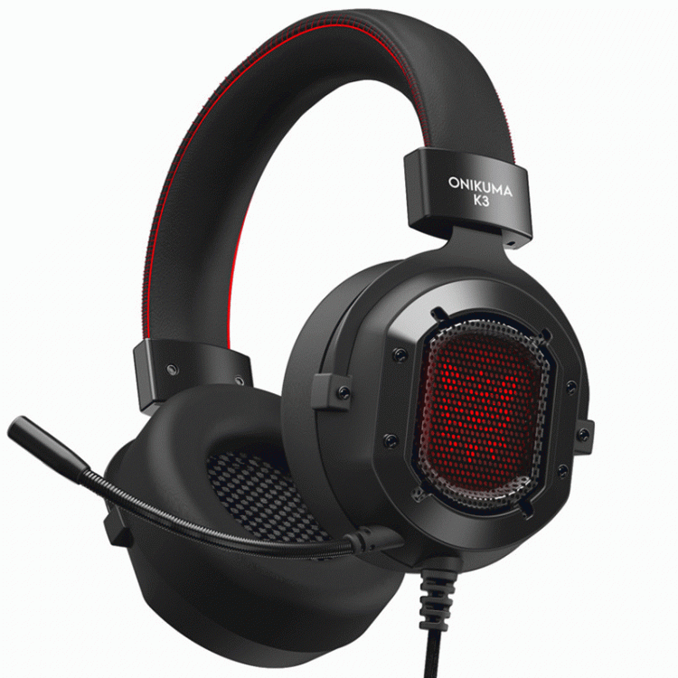 מבצעי Black Friday אוזניות ONIKUMA K3 Gaming Headphone RGB Light Noise-canceling Wired Headset for PS4 PC Computer Mac Laptop