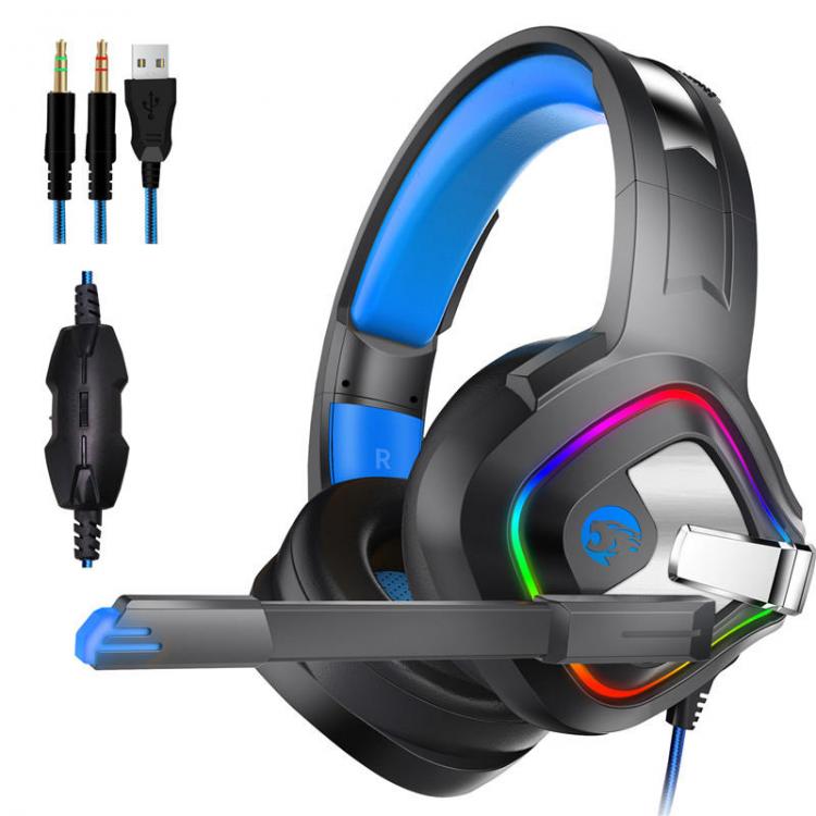 מבצעי Black Friday אוזניות A66 PS4 Gaming Headphone 4D Stereo RGB LED Light Headset Noise Cancelling In-line Earphone With Mic