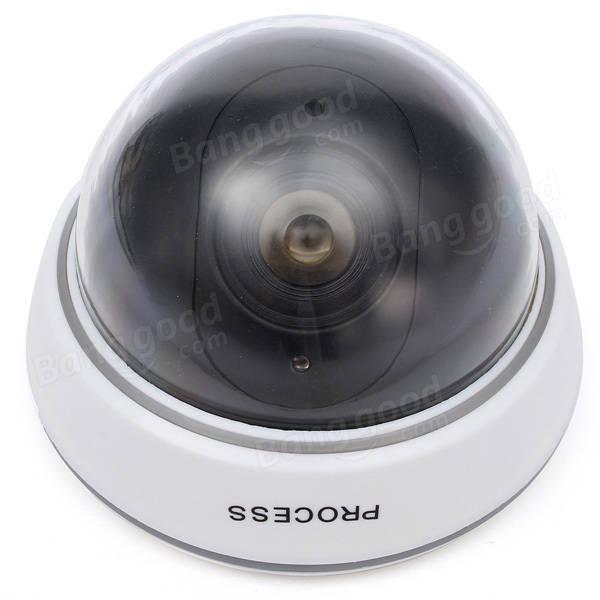 מבצעי Black Friday מצלמות אבטחה 1500B Dummy Simulation Dome Camera Surveillance CCTV Security w/ Flashing Red LED Light