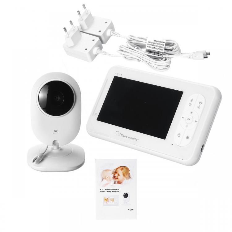 מבצעי Black Friday מצלמות אבטחה 4.3 inch Wireless HD Audio Video Baby Monitor Night Vision Security Camera Viewer Monitors